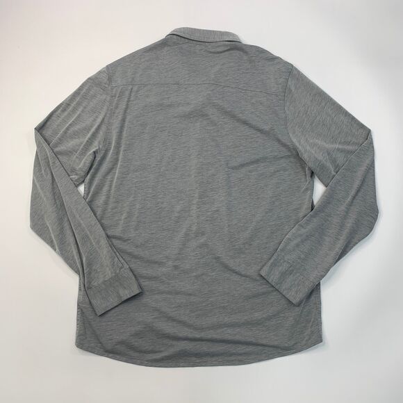 Travis Mathew Shirt Mens XL Extra Large Gray Long Sleeve Pima Cotton Blend Golf - Picture 9 of 12